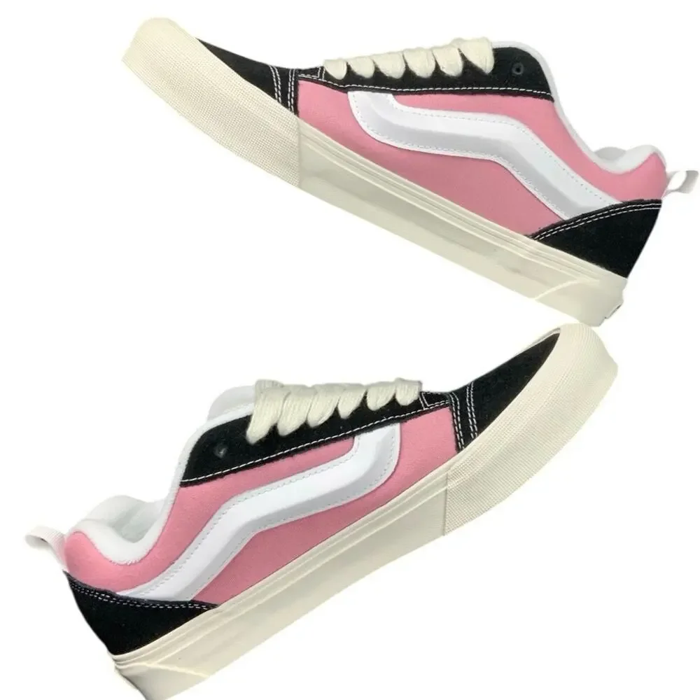 Vans Old Skool Shoes Mens 9.5 Womens 11 Pink Black White Sneakers NWOT *see pics